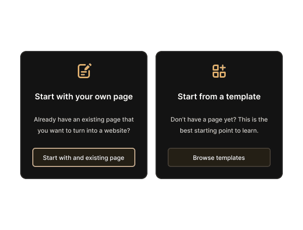 Empty state walkthrough
