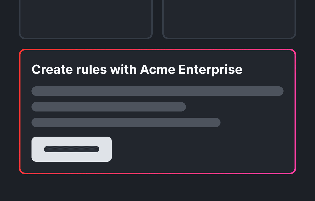 Enterprise upsell
