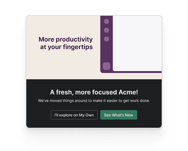Interactive product tour