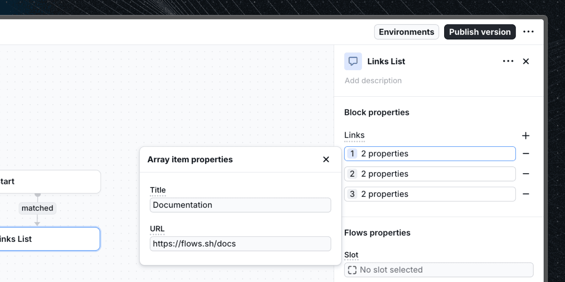 Array block property